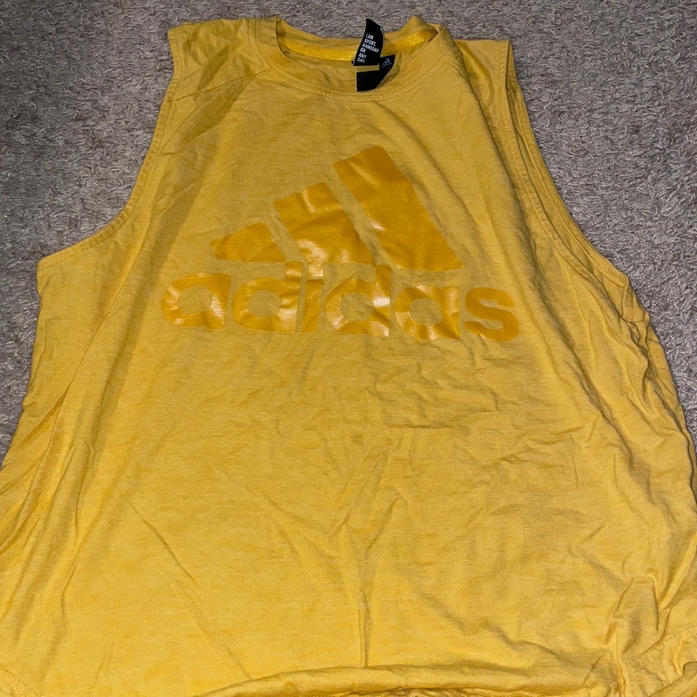 Adidas cut off workout tank!